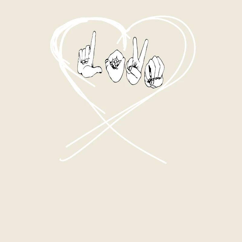 Signe de la langue des signes Signe de la main d'amour