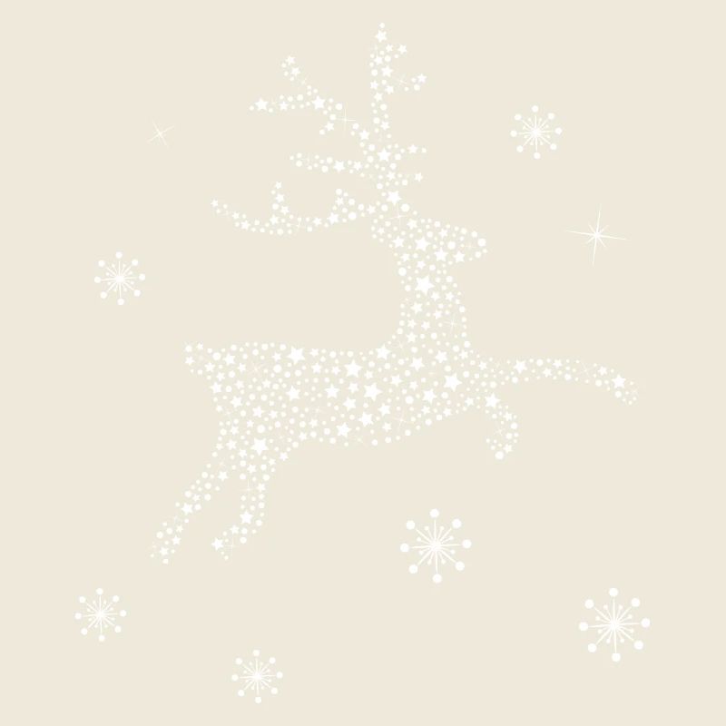 Flocon de neige étoile rennes cerf noël