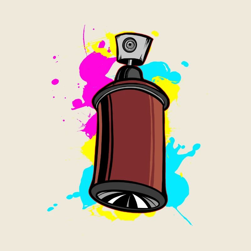 Bunter Schalfspray mit Graffiti-Design