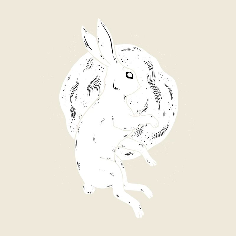 Lièvre et lune Tshirt