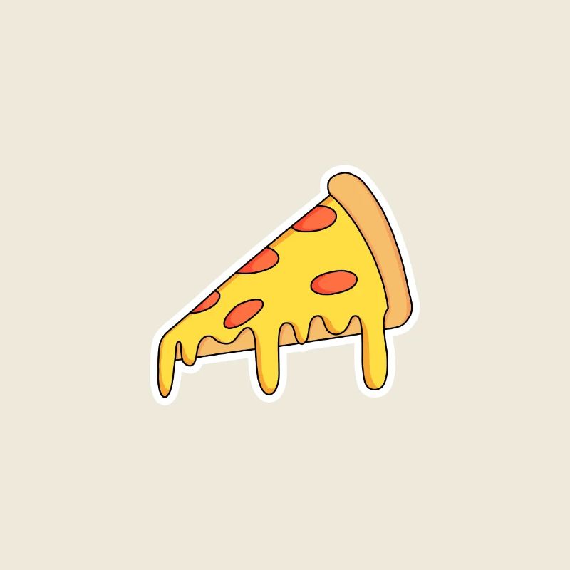 Pizza Slice Pop Art Motif