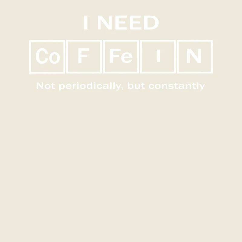 Kaffee Koffein Elemente Periodensystem cool shirt