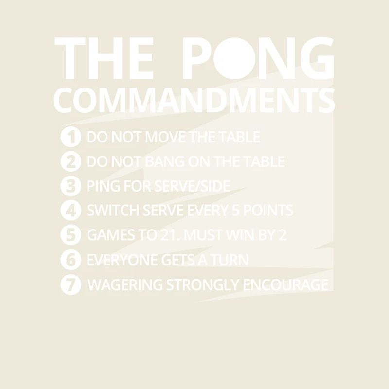 Ping Pong Rules Regulations Agreements