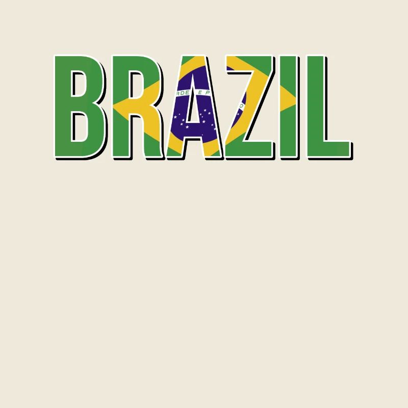 Brasilianische Flaggentypografie