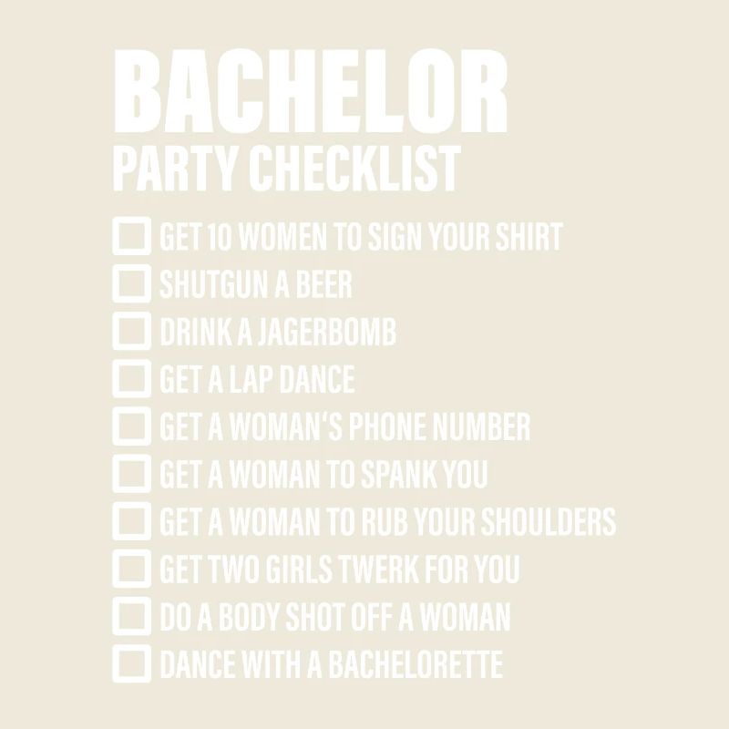 Bachelor Party Checklist - JGA