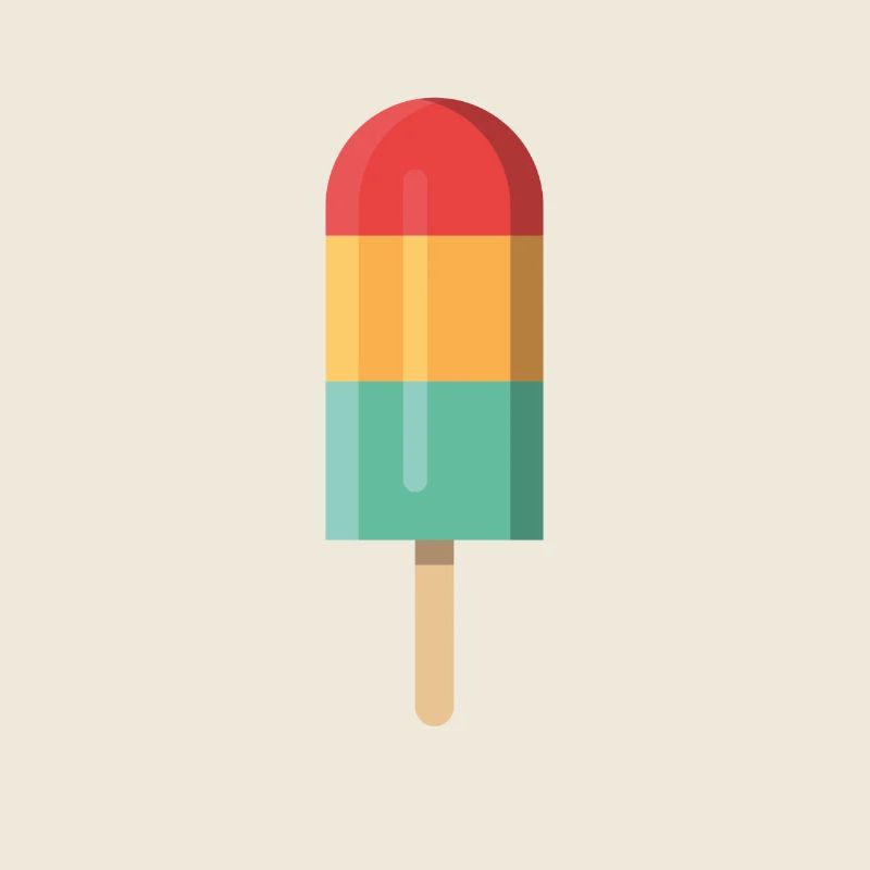 Glace glace rétro 90 sur tiges De glace