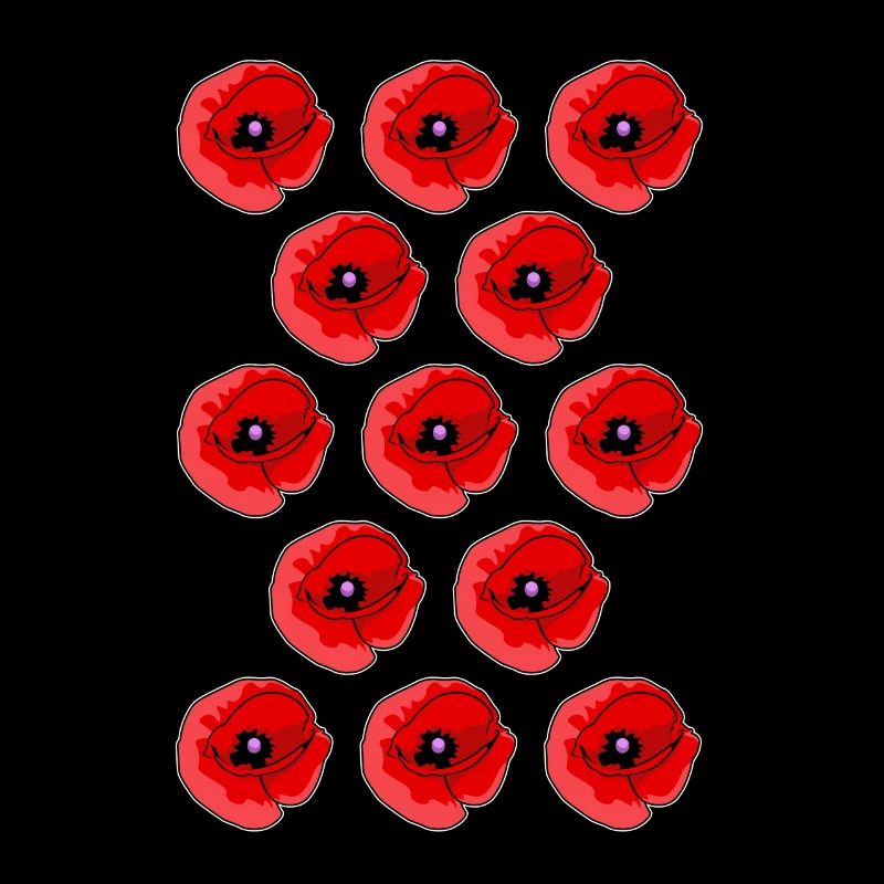 Abstract Poppies Pattern