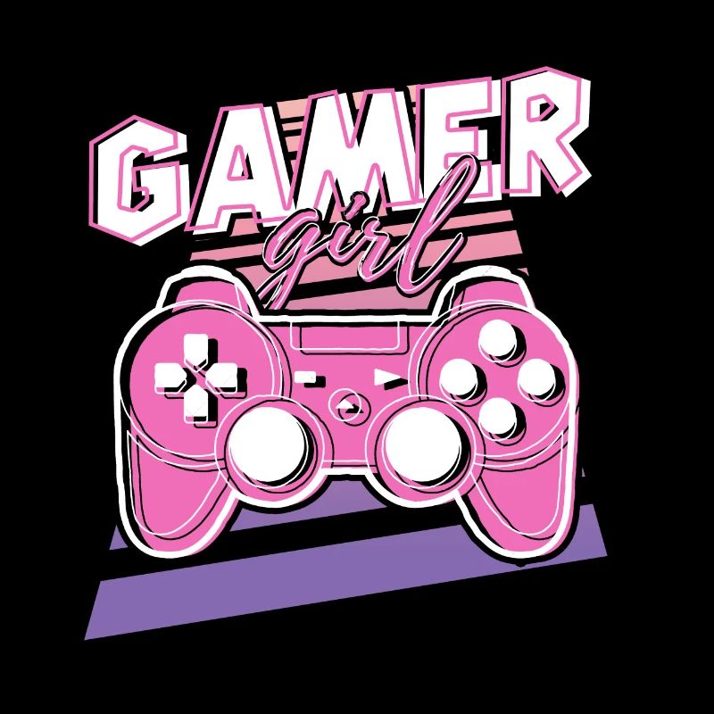 Gamer Girl Pink Retro-Controller
