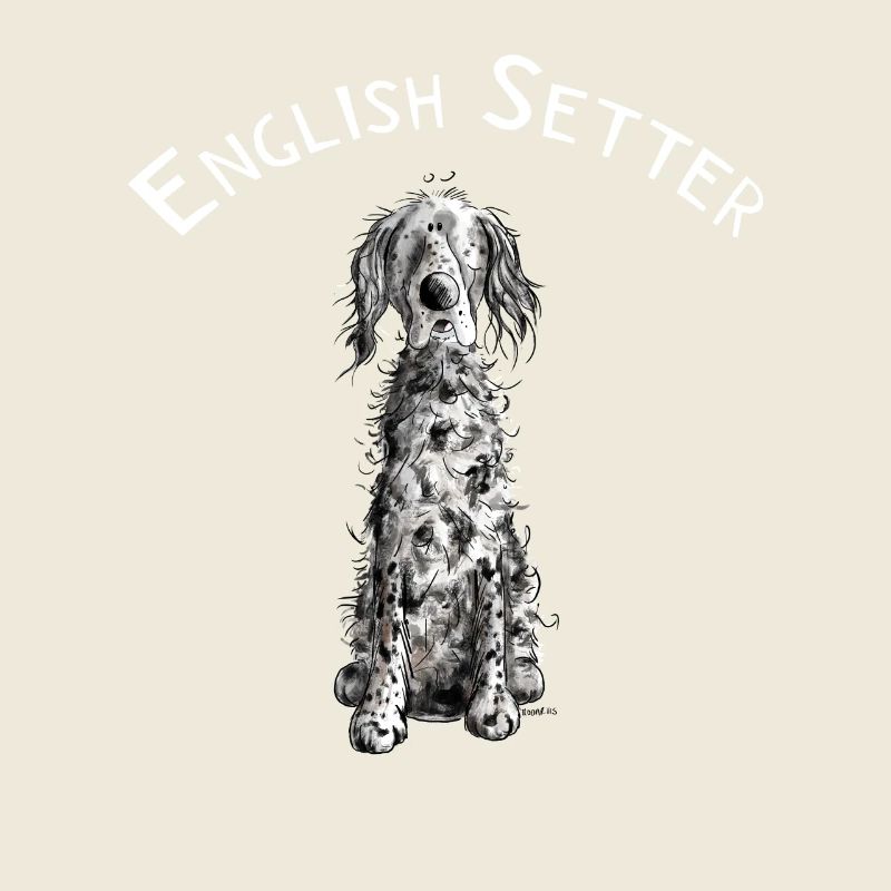 Drolliger Englischer Setter I Hunde Comic Geschenk