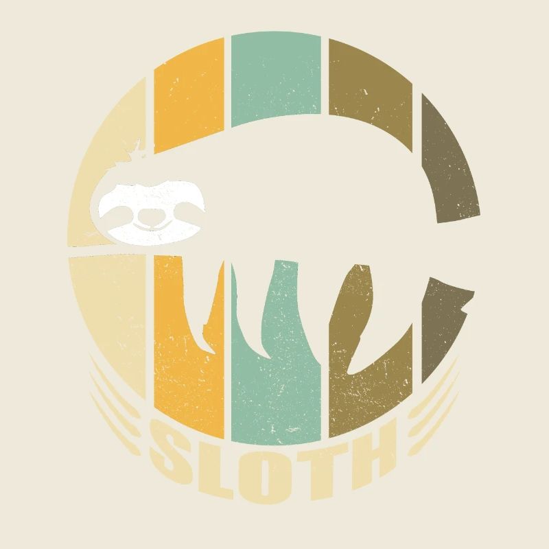 Sloth Retro Sloth Funny Gift Idea Present