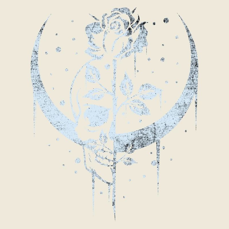 Crâne de Wicca de sorcellerie de Rose de lune occulte gothique