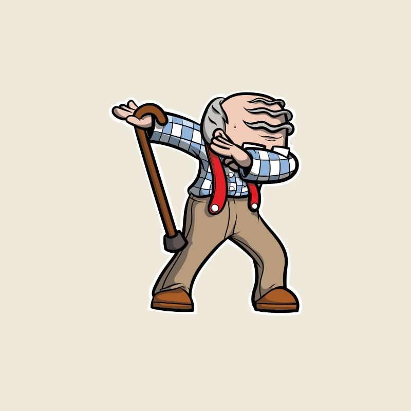 Cool Dabbing Grandpa Dab Dancing