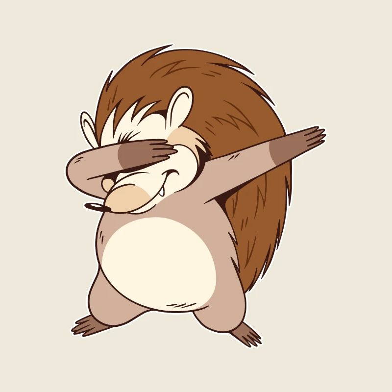 Dabbing Igel