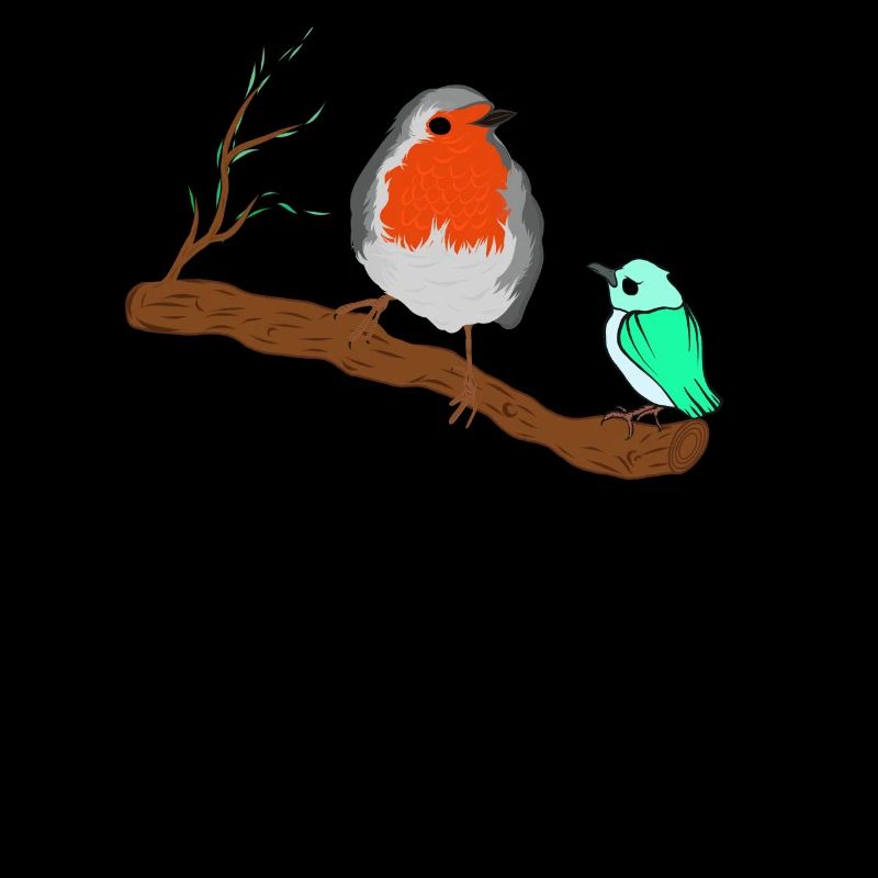 Pretty robin on a branch