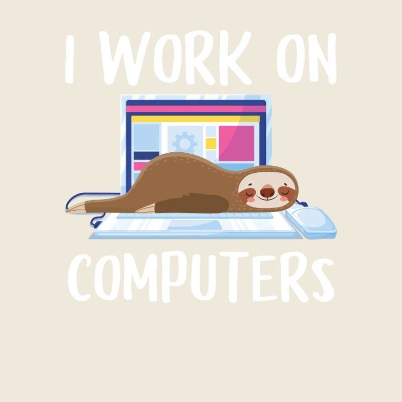 I work on computers Computer Progammierer Geschen