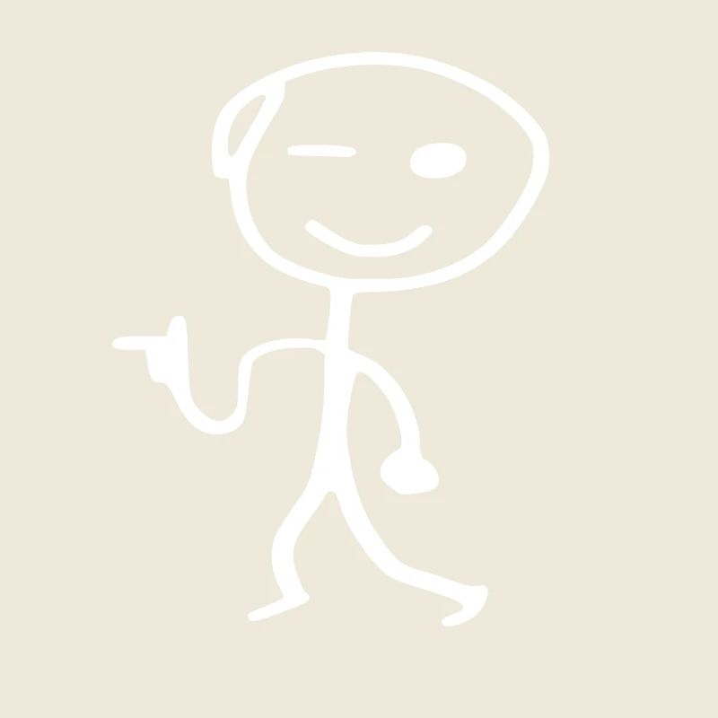 Hipster stick figure