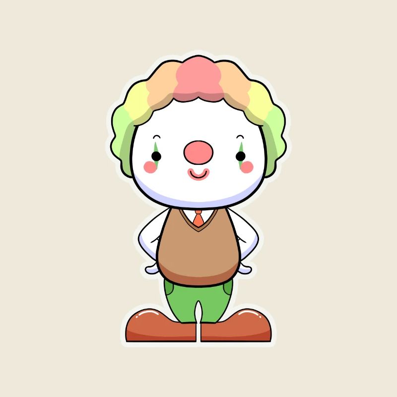 Charme coloré de clown