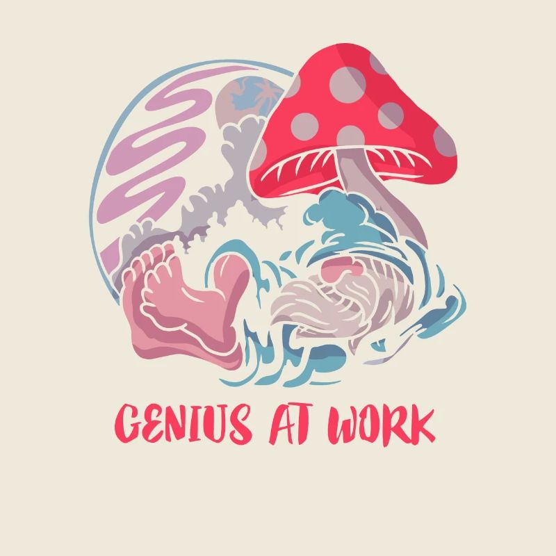 Creative genius: Relaxation under the mushroom