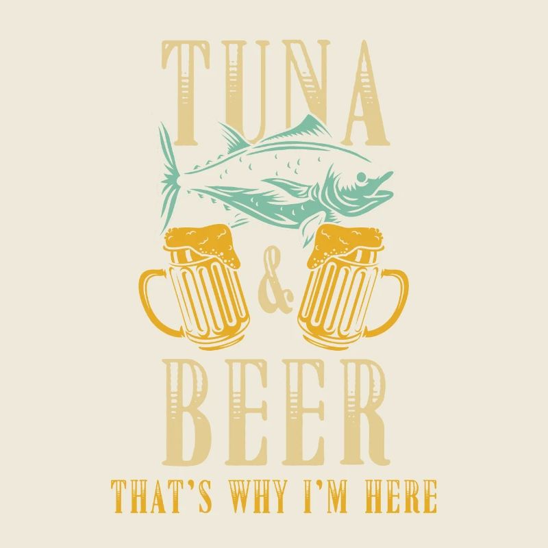 Thunfisch und Bier Spruch