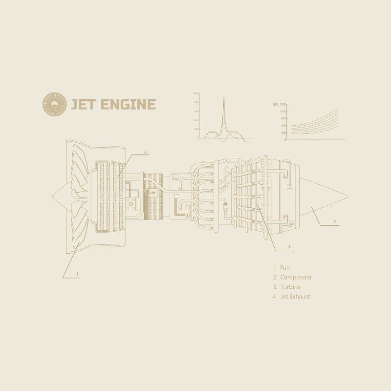 Jet Engine Blueprint – pour les passionnés d’aviation