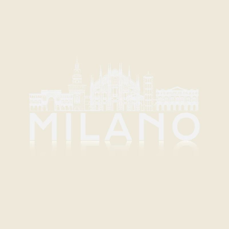Milano Skyline Silhouette Reflection
