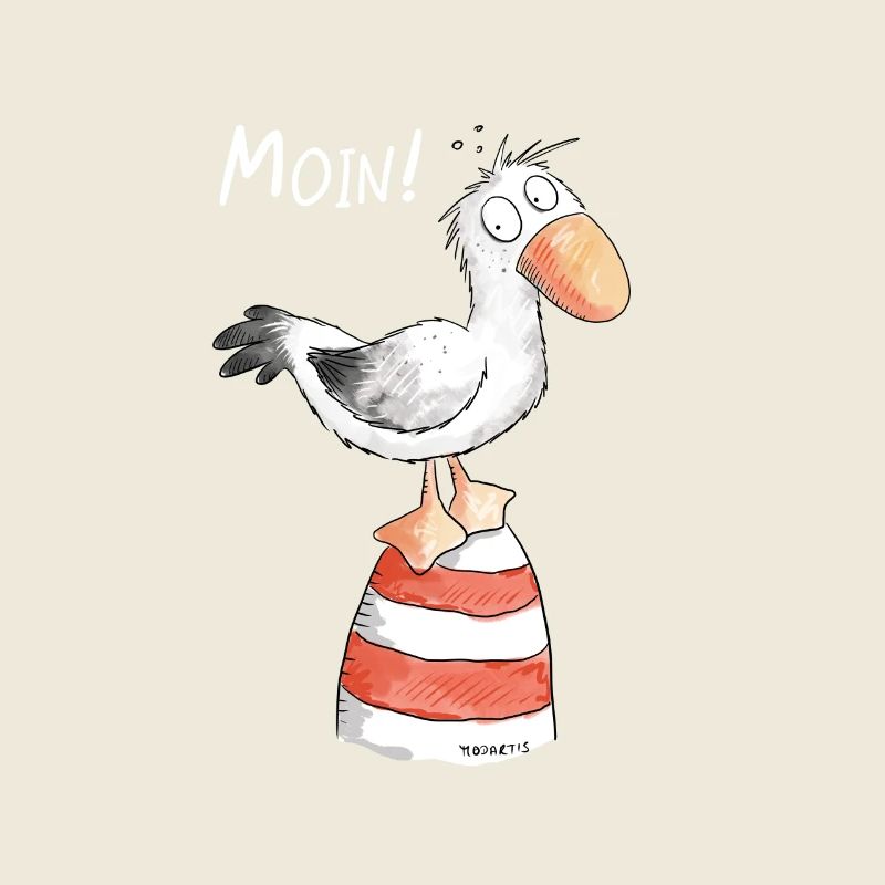 Moin Möwe I Nordsee Urlaub Geschenk