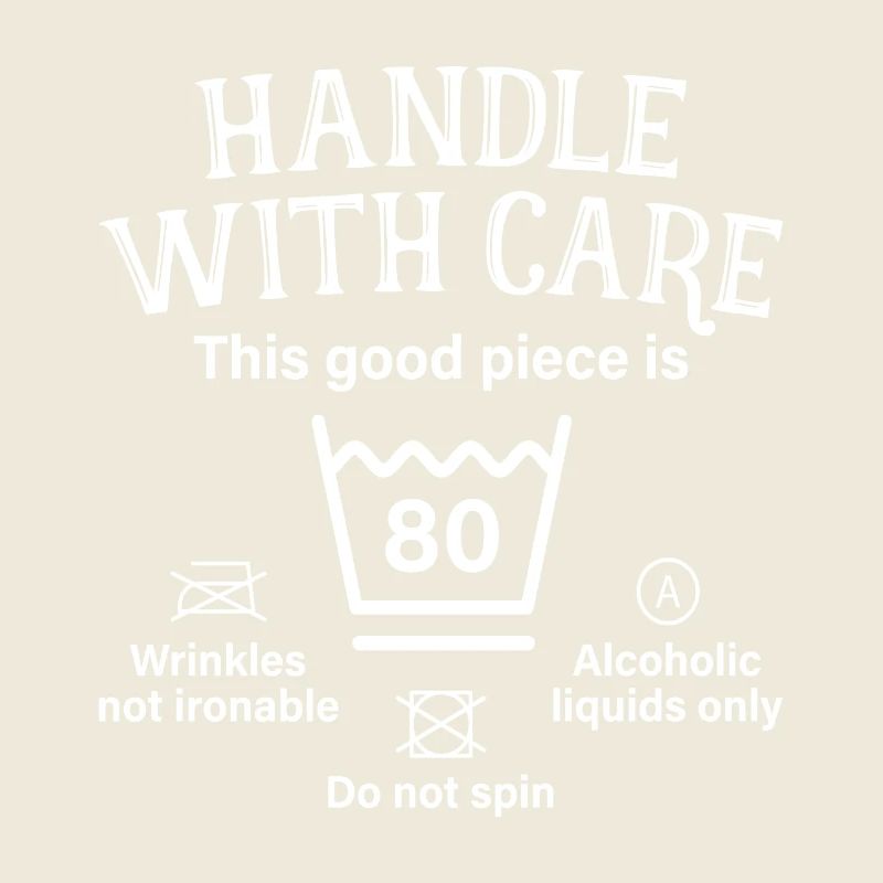 Handle With Care Achtzig Geschenk 80. Geburtstag