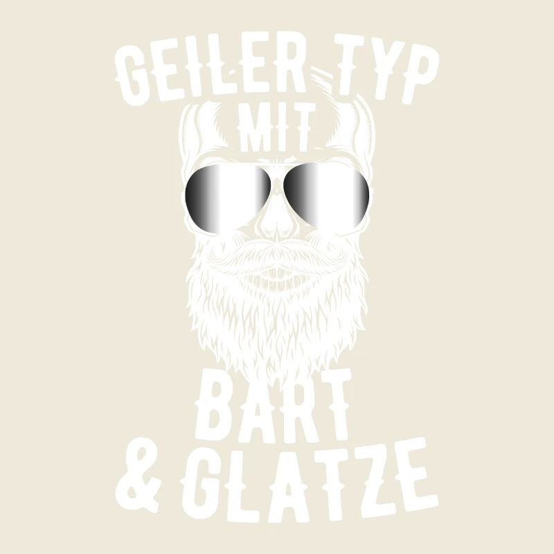 Geiler Typ Mit Bart & Glatze Glatzkopf Bartträger