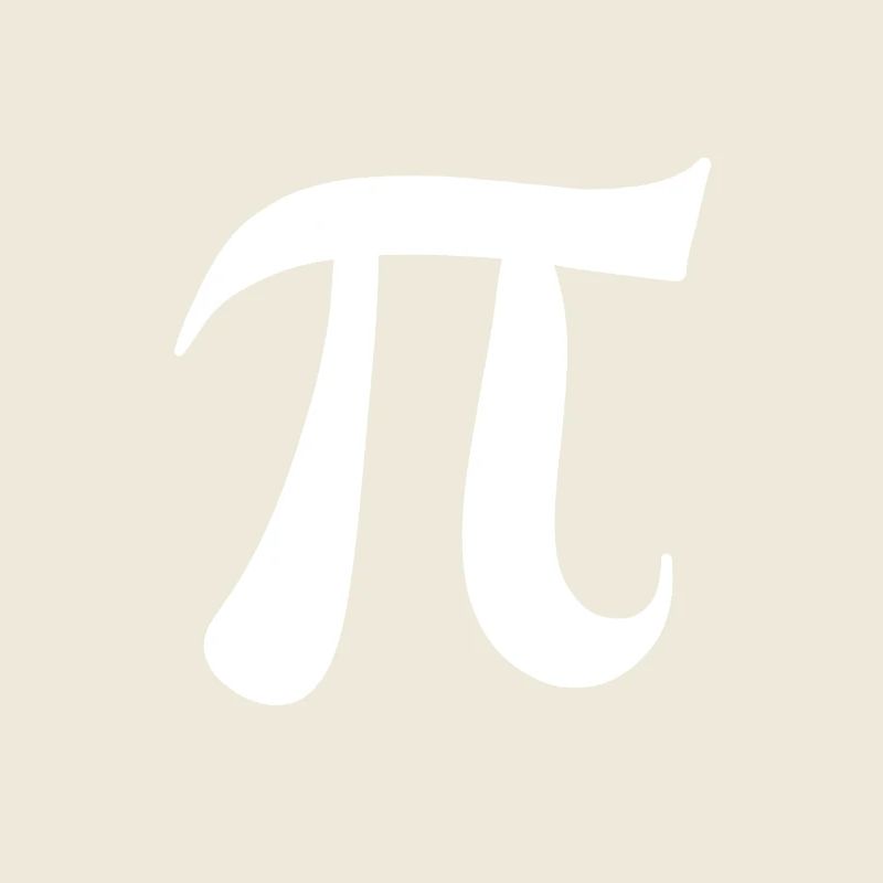 Pi Zeichen weiß Symbol
