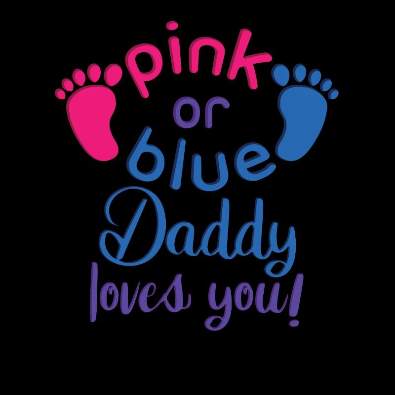 Rosa oder blau Papa liebt Dich, Geschlecht offenbaren Geschenk