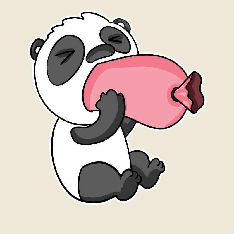 Panda avec saucisse