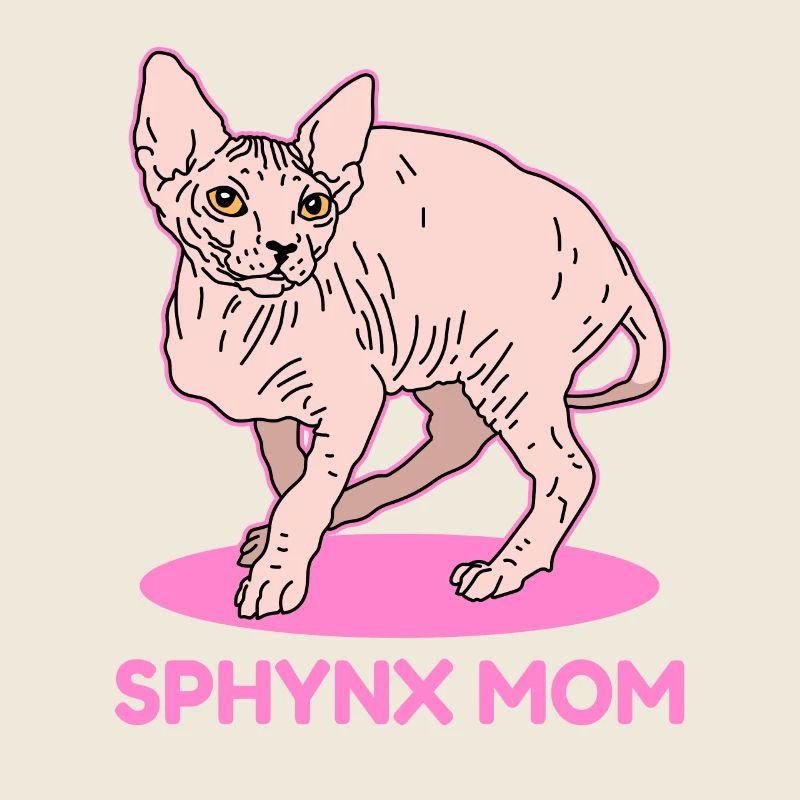 Sphynx mom Sphynx chat | Sphinx cadeau de chat