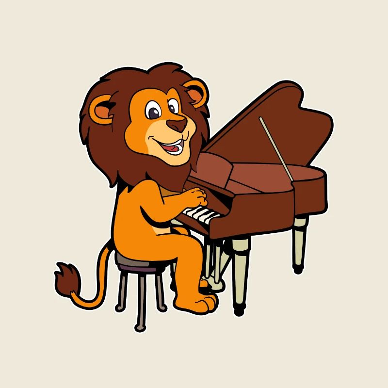 BD Lion joue du piano