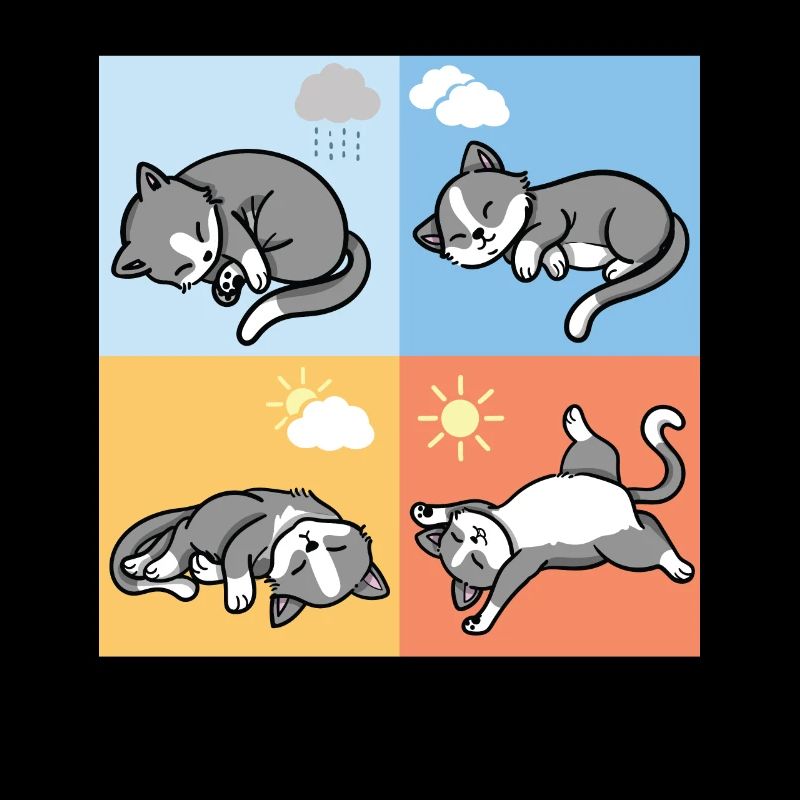 drôle de temps dormant les chats câlins tenue