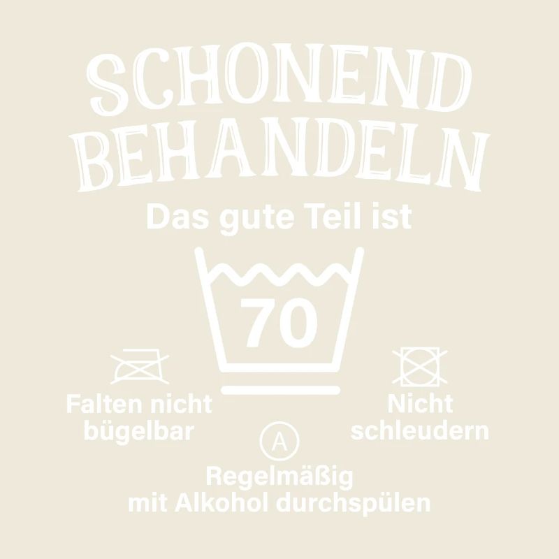 Schonend Behandeln Männer Geschenk 70. Geburtstag