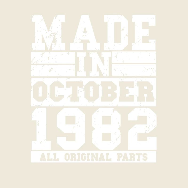 1982 Geburtstag Oktober Vintage Spruch