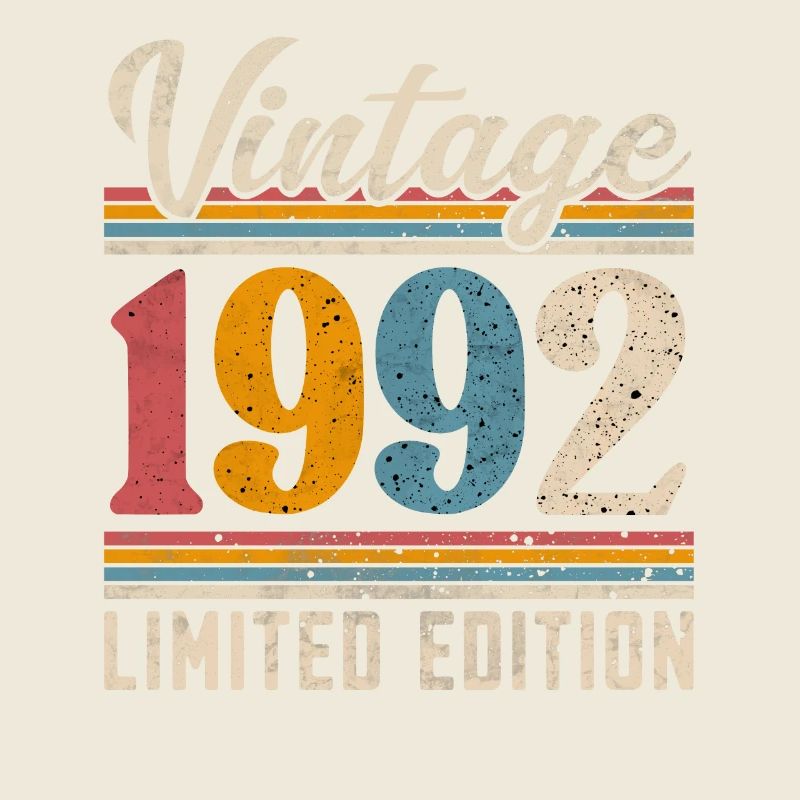 1992 Année de naissance Rétro Vintage