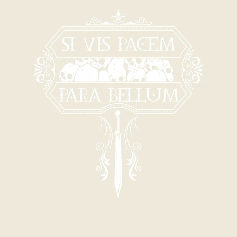 Vintage mit Schädeln - Si Vis Pacem Para Bellum