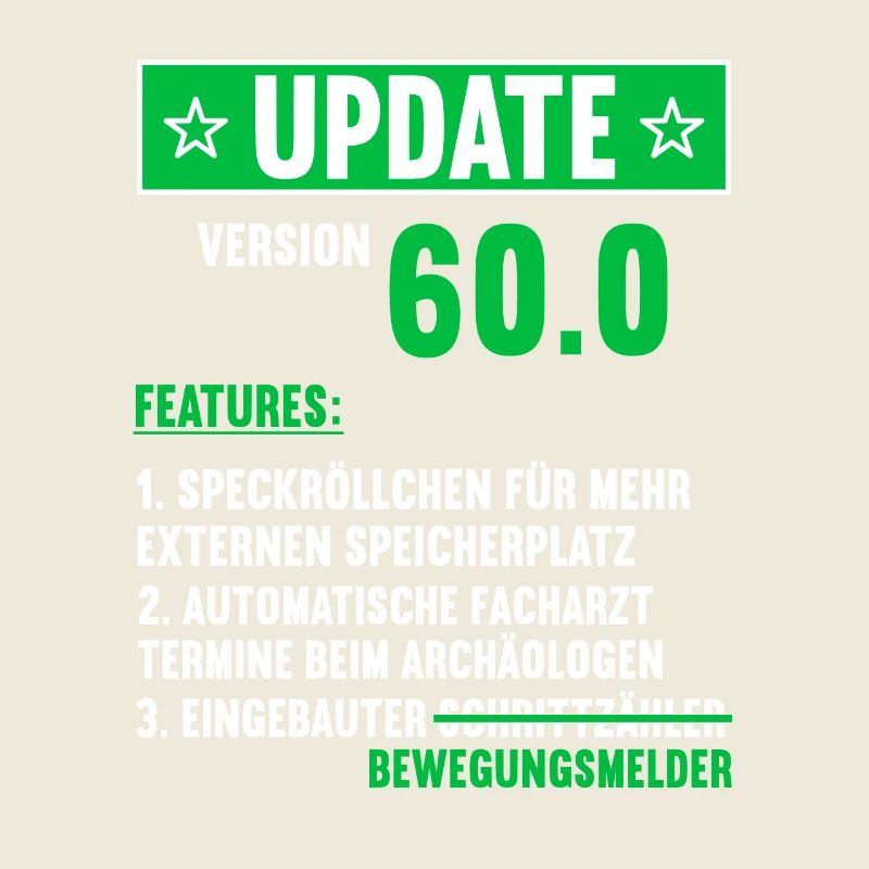 60 Jahre alt 60 Jähriger Update Version 60.0 60.