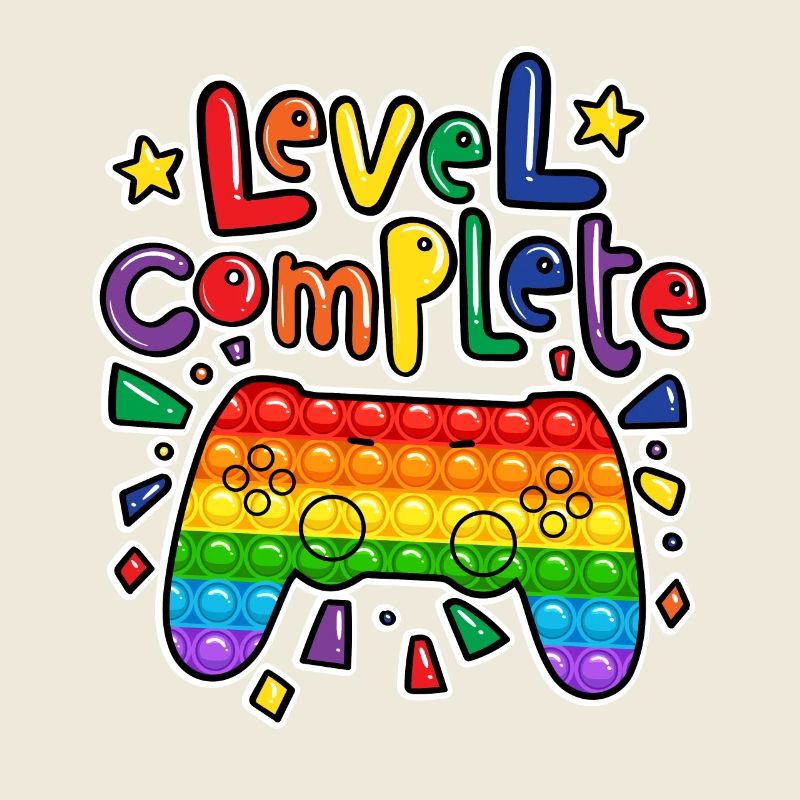 Geburtstag Junge Level Complete pop it gamer