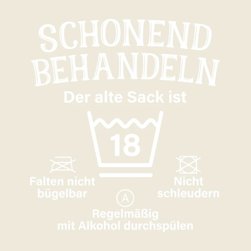 Schonend Behandeln Geschenk 18. Geburtstag Sack
