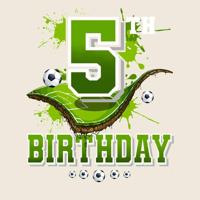 5th birthday football 5 years