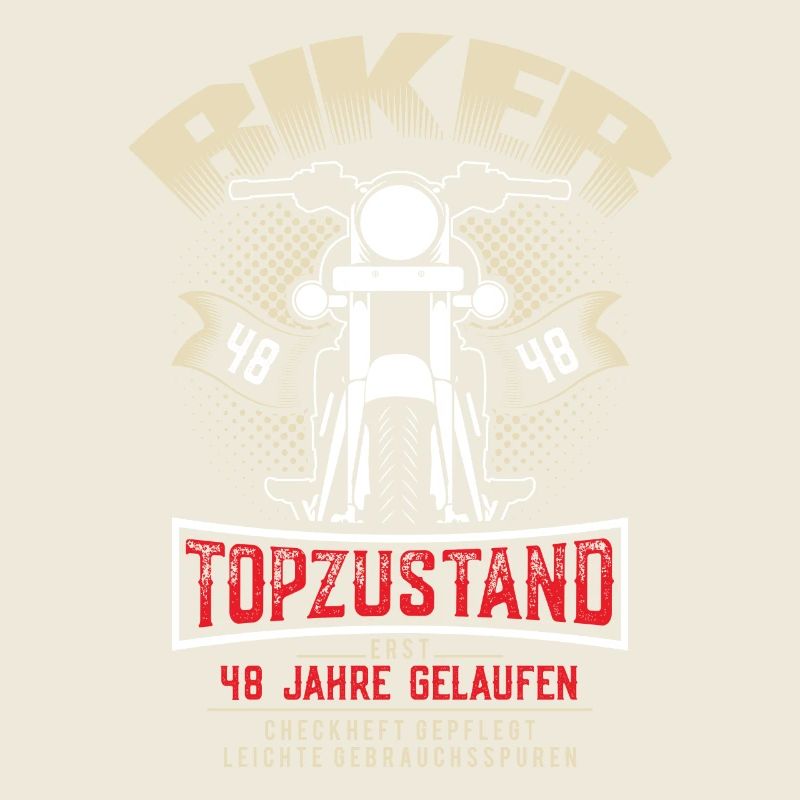 48. Geburtstag Biker Motorrad Motorradfahrer