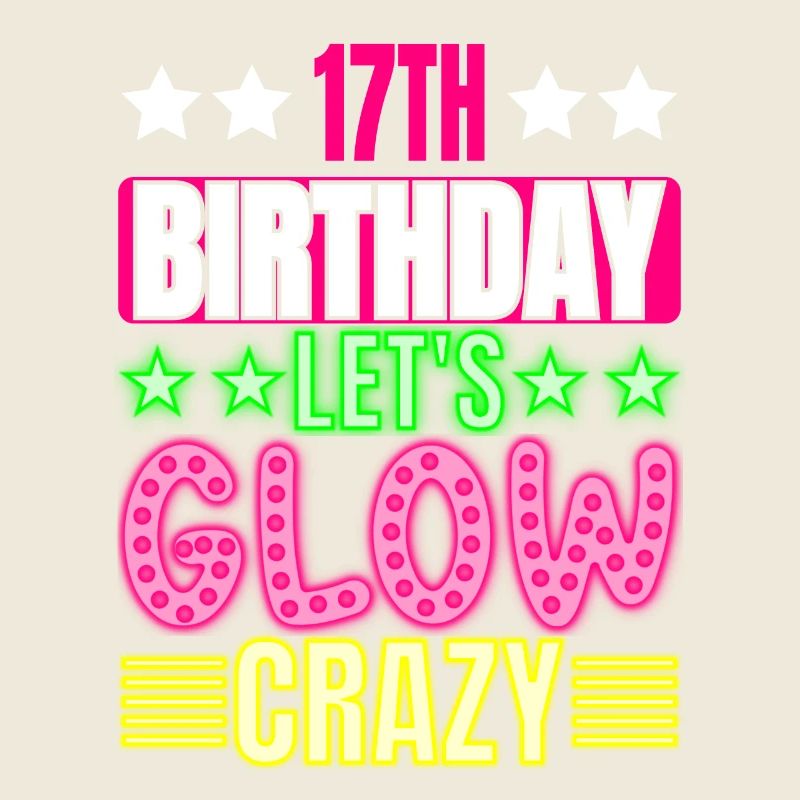 17. Geburtstag Let's Glow Crazy Buntes