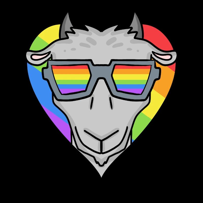 LGBT Tier Ziege Regenbogen