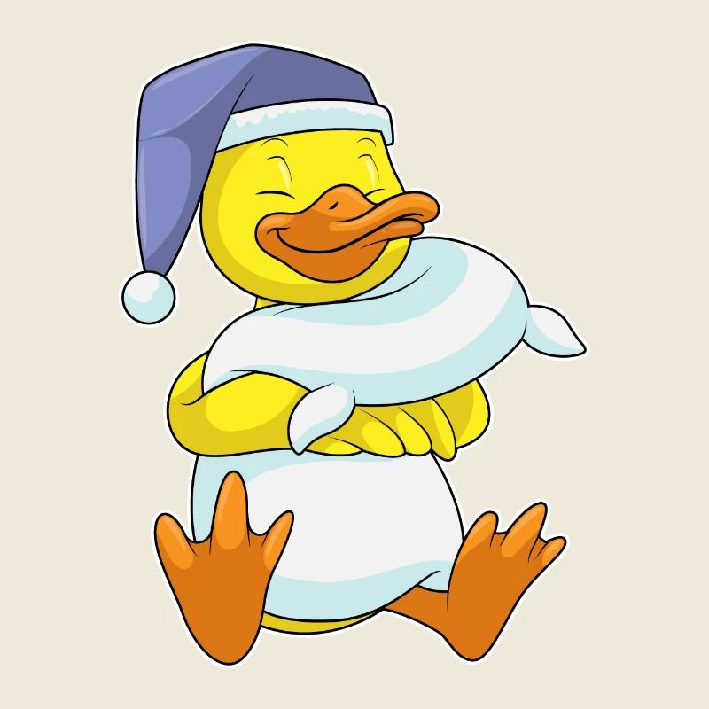 Canard dormant avec bonnet de couchage