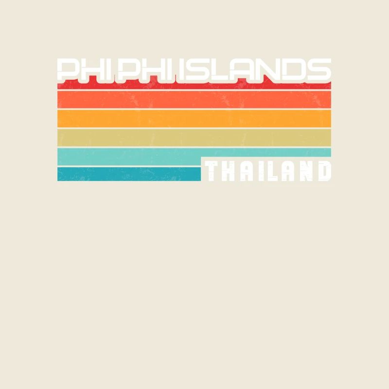 Vintage Thailand Asia Sunset Phi Phi Islands