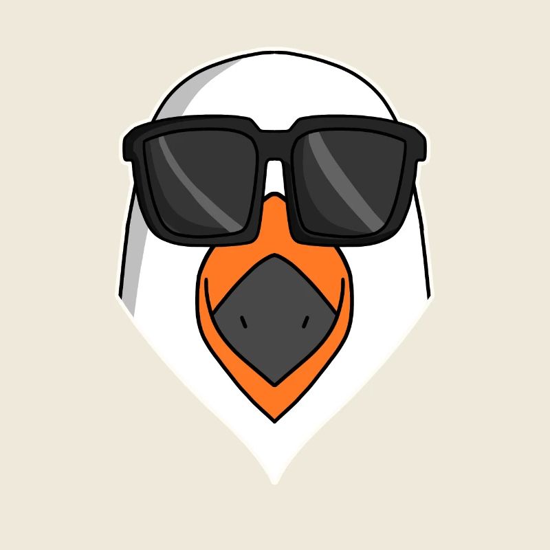 Coole Möwe mit Sonnenbrille