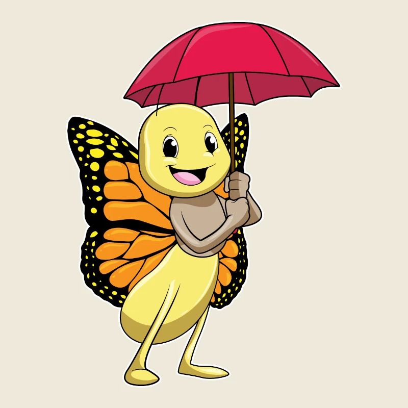 Butterfly with umbrella