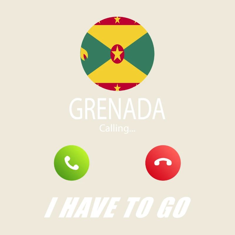 Grenada ruft an Lusiger Flaggen Spruch